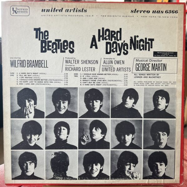 A Hard Day's Night (Original Motion Picture Sound Track) by The Beatles - Image 2