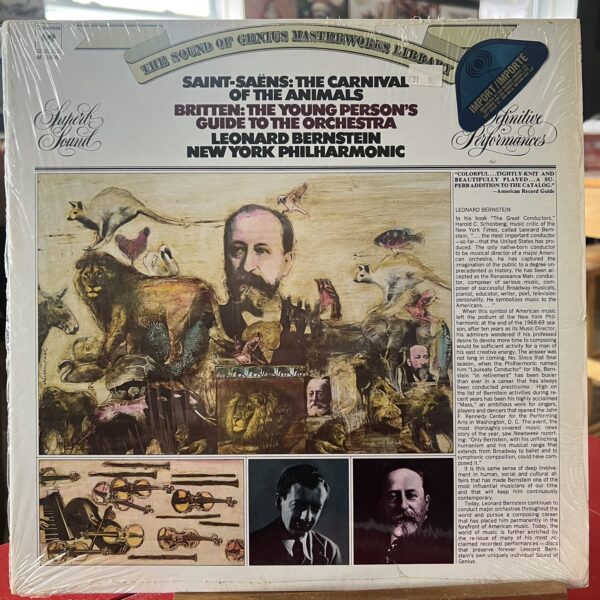 The Carnival Of The Animals / The Young Person's Guide To The Orchestra by Camille Saint-Saëns / Benjamin Britten - Leonard Bernstein, New York Philharmonic